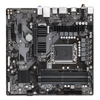 Материнская плата Gigabyte B760M DS3H AX DDR4 (rev. 1.x), mATX, 1xLGA1700, Intel B760, 4xDDR4-5333MHz (до 128GB), 2xM.2, 4xSATA3, 1xPCIe 4.0 x16, HDMI/DP, 1x2.5GbE, Wi-Fi 6E — фото 4