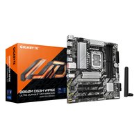 Материнская плата Gigabyte B860M DS3H WIFI6E (rev. 1.x), mATX, 1xLGA1851, Intel B860, 4xDDR5-9066MHz (до 256GB), 2xM.2, 4xSATA3, 1xPCIe 5.0 x16, HDMI/DP, 1x2.5GbE, Wi-Fi 6E — фото 3