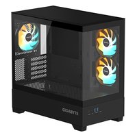 Корпус Gigabyte C201 PANORAMIC, Midi Tower, mATX/Mini-ITX, без БП, стекло, чёрный (GB-C201P) — фото 2
