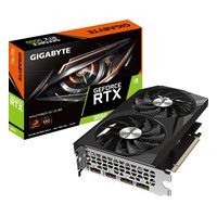 Видеокарта Gigabyte GeForce RTX 3050 WINDFORCE OC V2 8GB GDDR6/128-bit, PCIe 4.0, 2xHDMI+2xDP, 2 слота, 1x8-pin (GV-N3050WF2OCV2-8GD) — фото 1
