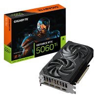 Видеокарта Gigabyte GeForce RTX 5060 Ti WINDFORCE MAX OC 8GB GDDR7/128-bit, PCIe 5.0, 1xHDMI+3xDP, 2 слота, 1x8-pin (GV-N506TWF2MAX OC-8GD) — фото 1
