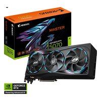 Видеокарта Gigabyte AORUS GeForce RTX 5070 MASTER 12GB GDDR7/192-bit, PCIe 5.0, 1xHDMI+3xDP, 3,5 слота, 1x16-pin (GV-N5070AORUS M-12GD) — фото 2