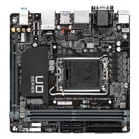Материнская плата Gigabyte H610I DDR4 (rev. 1.0), Mini-ITX, 1xLGA1700, Intel H610, 2xDDR4-3200MHz (до 64GB), 1xM.2, 4xSATA3, 1xPCIe 4.0 x16, HDMI/DP/VGA, 1x1GbE — фото 1
