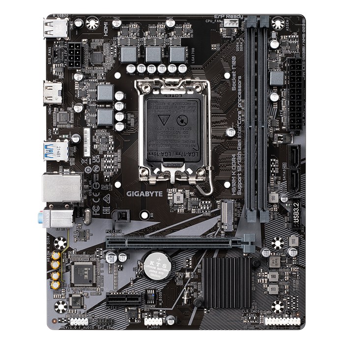Материнская плата Gigabyte H610M K DDR4, mATX, 1xLGA1700, Intel H610, 2xDDR4-3200MHz (до 64GB), 1xM.2, 2xSATA3, 1xPCIe 4.0 x16, HDMI, 1x1GbE
