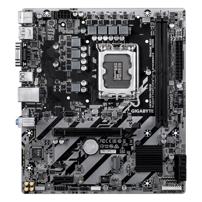 Материнская плата Gigabyte H810M S2H GEN5, mATX, 1xLGA1851, Intel H810, 2xDDR5-6400MHz (до 128GB), 1xM.2, 4xSATA3, 1xPCIe 5.0 x16, HDMI/DP/VGA, 1x1GbE