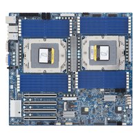 Материнская плата Gigabyte MZ73-LM0 (rev. 3.x), E-ATX, 2xSP5, 24xDDR5-6400MHz, 1xM.2, 20xSATA3, 4xPCIe 5.0 x16, VGA, 2x10GbE+1x1GbE, IPMI — фото 2