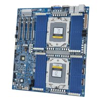 Материнская плата Gigabyte MZ73-LM1 (rev. 3.x), E-ATX, 2xSP5, 24xDDR5-6400MHz, 1xM.2, 20xSATA3, 4xPCIe 4.0 x16, VGA, 2x10GbE+1x1GbE, IPMI — фото 1