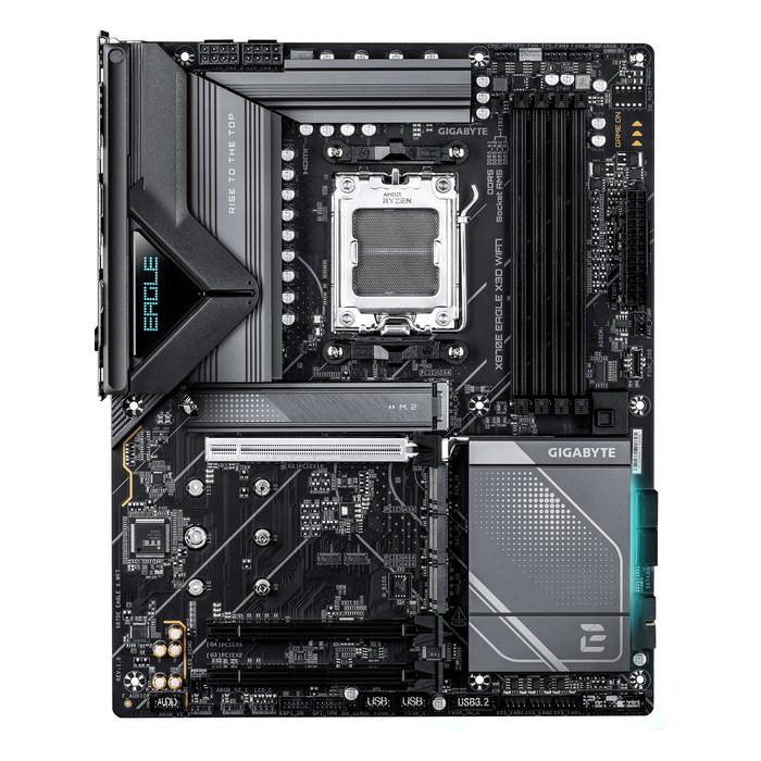 Материнская плата Gigabyte X870E EAGLE X3D WIFI7 (rev. 1.0), ATX, 1xAM5, AMD X870E, 4xDDR5-9000MHz (до 256GB), 4xM.2, 4xSATA3, 1xPCIe 5.0 x16, HDMI, 1x5GbE, Wi-Fi 7