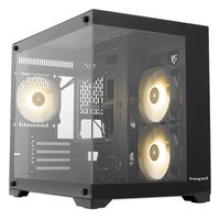 Корпус HSPD F330-TGBK-ARGB, Mini Tower, mATX/Mini-ITX, без БП, стекло, чёрный — фото 1