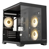 Корпус HSPD F330-TGBK-ARGB, Mini Tower, mATX/Mini-ITX, без БП, стекло, чёрный — фото 2