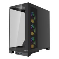 Корпус HSPD F550-TGBK-ARGB, Midi Tower, ATX/mATX/Mini-ITX, без БП, стекло, чёрный — фото 1