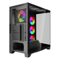 Корпус HSPD F550-TGBK-ARGB, Midi Tower, ATX/mATX/Mini-ITX, без БП, стекло, чёрный — фото 4