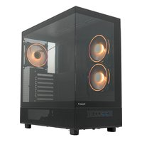 Корпус HSPD F710-TGBK-ARGB, Midi Tower, E-ATX/ATX/mATX/Mini-ITX, без БП, стекло, чёрный — фото 1