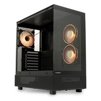 Корпус HSPD F710-TGBK-ARGB, Midi Tower, E-ATX/ATX/mATX/Mini-ITX, без БП, стекло, чёрный — фото 2