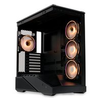 Корпус HSPD F711-TGBK-ARGB, Midi Tower, ATX/mATX/Mini-ITX, без БП, стекло, чёрный — фото 2