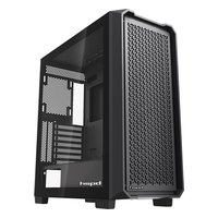 Корпус HSPD F750-TGBK, Midi Tower, ATX/mATX/Mini-ITX, без БП, стекло, чёрный — фото 1