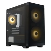 Корпус HSPD M320-TGBK-ARGB, Mini Tower, mATX/Mini-ITX, без БП, стекло, чёрный — фото 1