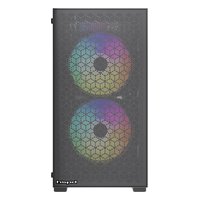 Корпус HSPD M334-TGBK-ARGB, Mini Tower, mATX/Mini-ITX, без БП, стекло, чёрный — фото 2
