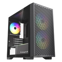 Корпус HSPD M335-TGBK-ARGB, Mini Tower, mATX/Mini-ITX, без БП, стекло, чёрный — фото 1