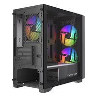 Корпус HSPD M335-TGBK-ARGB, Mini Tower, mATX/Mini-ITX, без БП, стекло, чёрный — фото 4