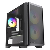 Корпус HSPD M336-TGBK-ARGB, Mini Tower, mATX/Mini-ITX, без БП, стекло, чёрный — фото 1