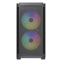 Корпус HSPD M336-TGBK-ARGB, Mini Tower, mATX/Mini-ITX, без БП, стекло, чёрный — фото 2