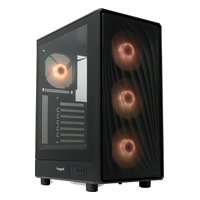 Корпус HSPD M510-TGBK-ARGB, Midi Tower, ATX/mATX/Mini-ITX, без БП, стекло, чёрный — фото 1