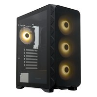 Корпус HSPD M521-TGBK-ARGB, Midi Tower, ATX/mATX/Mini-ITX, без БП, стекло, чёрный — фото 1
