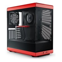 Корпус HYTE Y40 Cherry, Midi Tower, ATX/mATX/Mini-ITX, без БП, стекло, чёрный/красный (CS-HYTE-Y40-BR) — фото 1