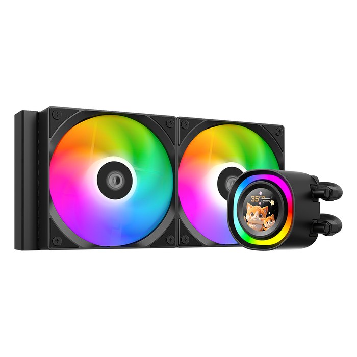 Система жидкостного охлаждения ID-COOLING FX240 LCD, радиатор 240 мм, до 300W, LGA1851/1700/1200/115x, AM5/AM4