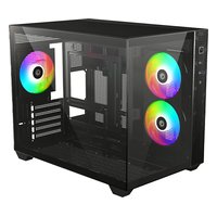 Корпус ID-COOLING VIEW 500 ARGB, Mini Tower, mATX/Mini-ITX, без БП, стекло, чёрный — фото 2