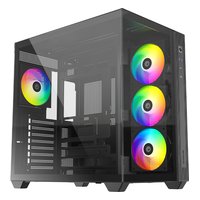Корпус ID-COOLING VIEW 510 ARGB, Midi Tower, ATX/mATX/Mini-ITX, без БП, стекло, чёрный — фото 1