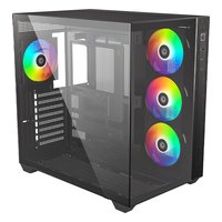 Корпус ID-COOLING VIEW 510 ARGB, Midi Tower, ATX/mATX/Mini-ITX, без БП, стекло, чёрный — фото 2