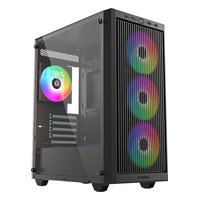 Корпус ID-COOLING WARE 300 ARGB, Mini Tower, mATX/Mini-ITX, без БП, стекло, чёрный — фото 1