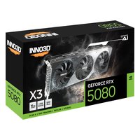 Видеокарта INNO3D GeForce RTX 5080 X3 16GB GDDR7/256-bit, PCIe 5.0, 1xHDMI+3xDP, 2 слота, 1x16-pin (N50803-16D7-176068N) — фото 3