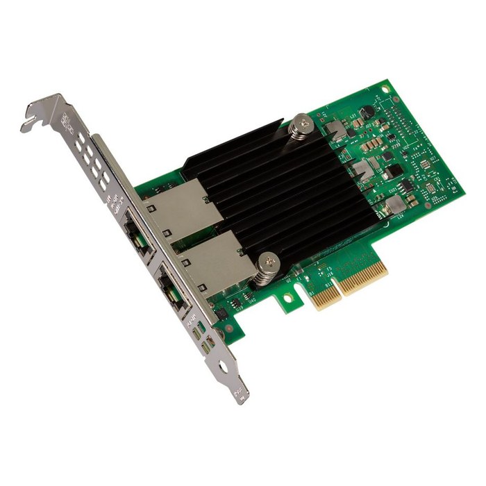 Сетевая карта Intel X550-T2, 2× RJ45 10 GbE, Intel X550, PCIe 3.0 x4, LP (FH-планка в комплекте) (X550T2BLK)
