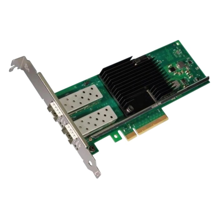 Сетевая карта Intel X710-DA2, 2× SFP+ 10 GbE, Intel X710, PCIe 3.0 x8, LP (FH-планка в комплекте) (EX710DA2G1P5)