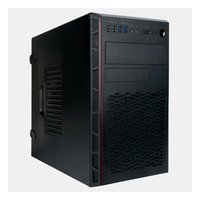 Корпус InWin EMR065, Mini Tower, mATX/Mini-ITX, БП 600W, чёрный/красный (6196819) — фото 1