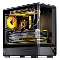 Корпус Jonsbo D200, Mini Tower, mATX/Mini-ITX, без БП, стекло, чёрный — фото 2