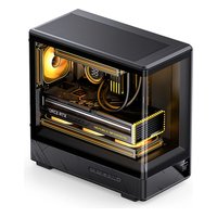 Корпус Jonsbo D200, Mini Tower, mATX/Mini-ITX, без БП, стекло, чёрный — фото 3