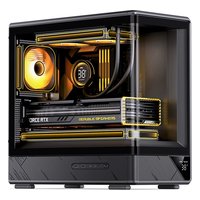 Корпус Jonsbo D200, Mini Tower, mATX/Mini-ITX, без БП, стекло, чёрный — фото 4