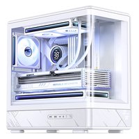 Корпус Jonsbo D200, Mini Tower, mATX/Mini-ITX, без БП, стекло, белый — фото 2