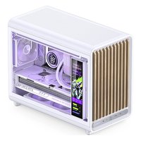 Корпус Jonsbo D33 WOOD, Mini Tower, mATX/Mini-ITX, без БП, белый — фото 2