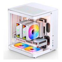 Корпус Jonsbo TK-1, Mini Tower, mATX/Mini-ITX, без БП, стекло, белый — фото 1