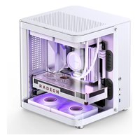 Корпус Jonsbo TK-1, Mini Tower, mATX/Mini-ITX, без БП, стекло, белый — фото 2