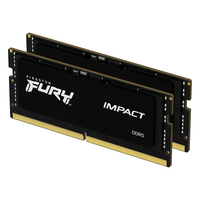Комплект памяти 2x16GB 4800MHz DDR5 non-ECC SO-DIMM Unbuffered, Kingston FURY Impact Black PnP (KF548S38IBK2-32)