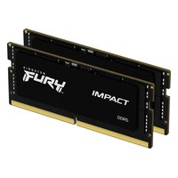 Комплект памяти 2x16GB 4800MHz DDR5 non-ECC SO-DIMM Unbuffered, Kingston FURY Impact Black PnP (KF548S38IBK2-32) — фото 1