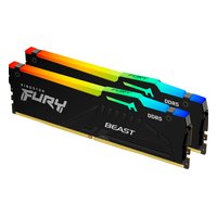 Комплект памяти 2x16GB 5200MHz DDR5 non-ECC DIMM Unbuffered, Kingston FURY Beast Black RGB XMP (KF552C40BBAK2-32) — фото 1