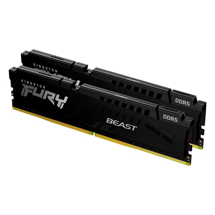 Комплект памяти 2x16GB 5200MHz DDR5 non-ECC DIMM Unbuffered, Kingston FURY Beast Black XMP (KF552C40BBK2-32)