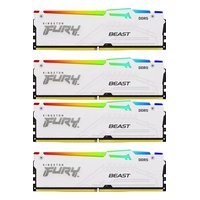 Комплект памяти 4x16GB 5200MHz DDR5 non-ECC DIMM Unbuffered, Kingston FURY Beast White RGB XMP (KF552C40BWAK4-64) — фото 2
